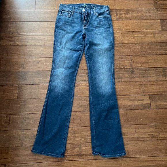 7 For All Mankind Skinny Bootcut dark blue jeans 28 - Picture 1 of 4